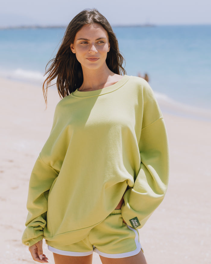 Oversized Tuck Crew - Citron