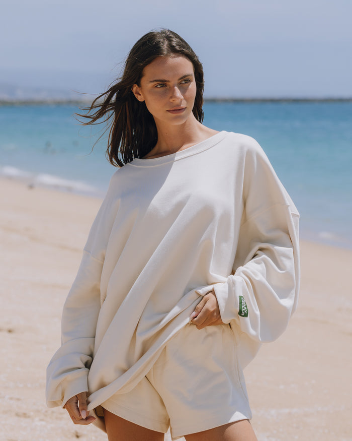 Unisex Oversized Crew - Sand