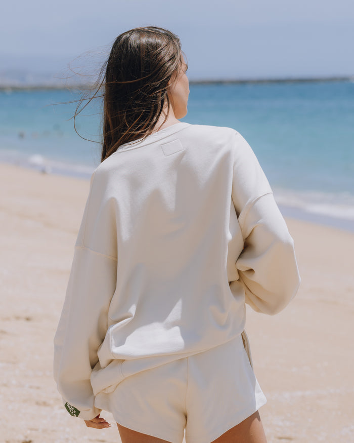 Unisex Oversized Crew - Sand