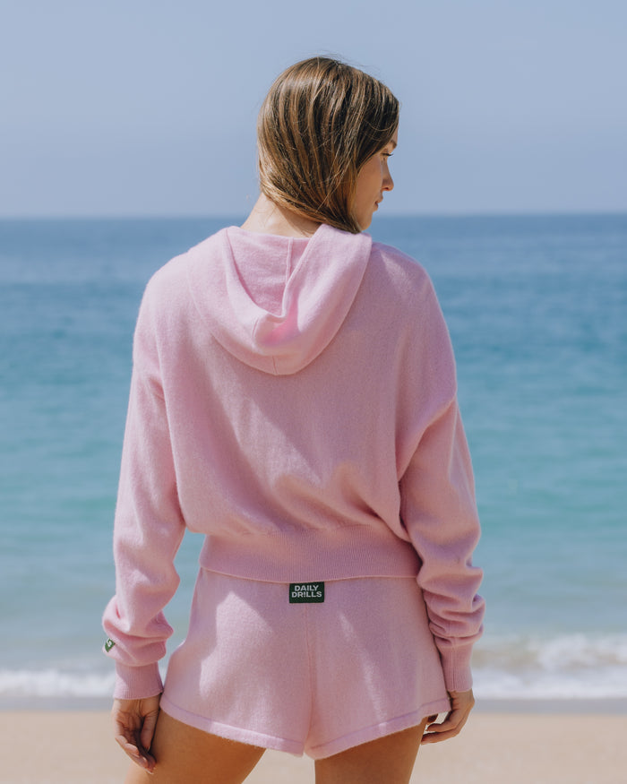 Cashmere Double Zip Hoodie - Taffy