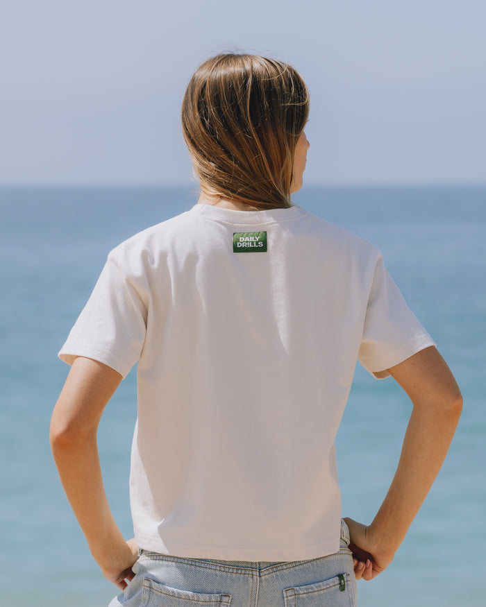 Daily Drills Boxy Tee - Cream + Taffy