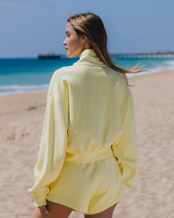Funnel Neck Double Zip - Lemonade