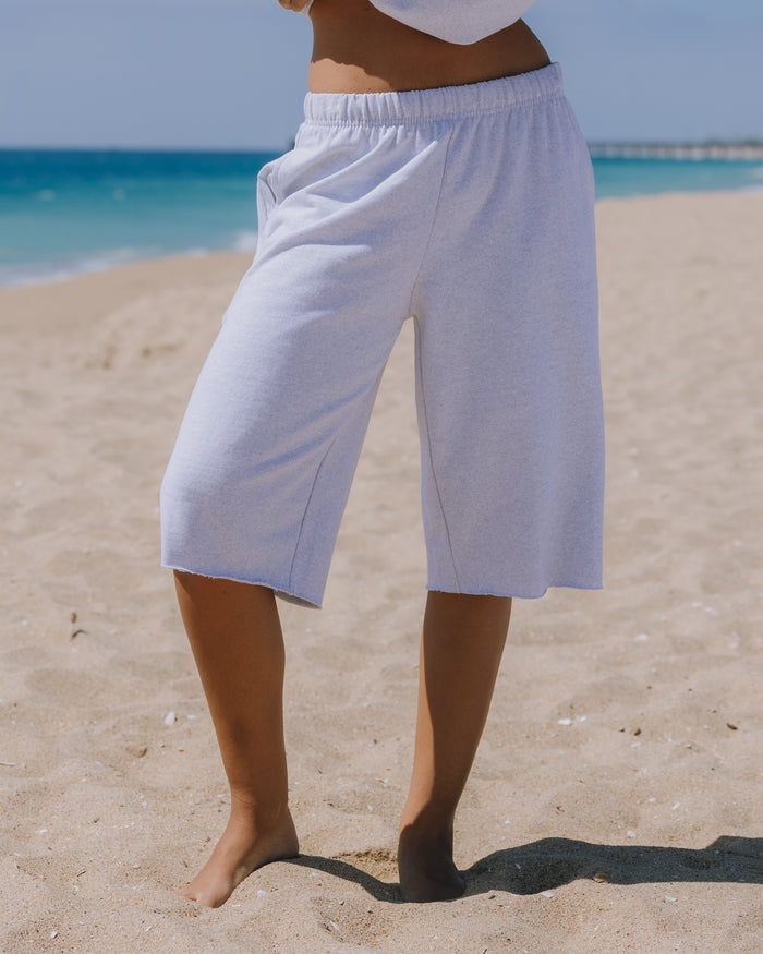 Fleece Bermuda Shorts - Heather Grey