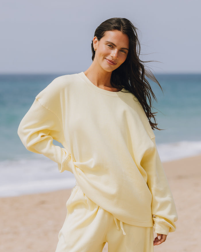 Oversized Sport Thermal - Lemonade with Monochrome Patch