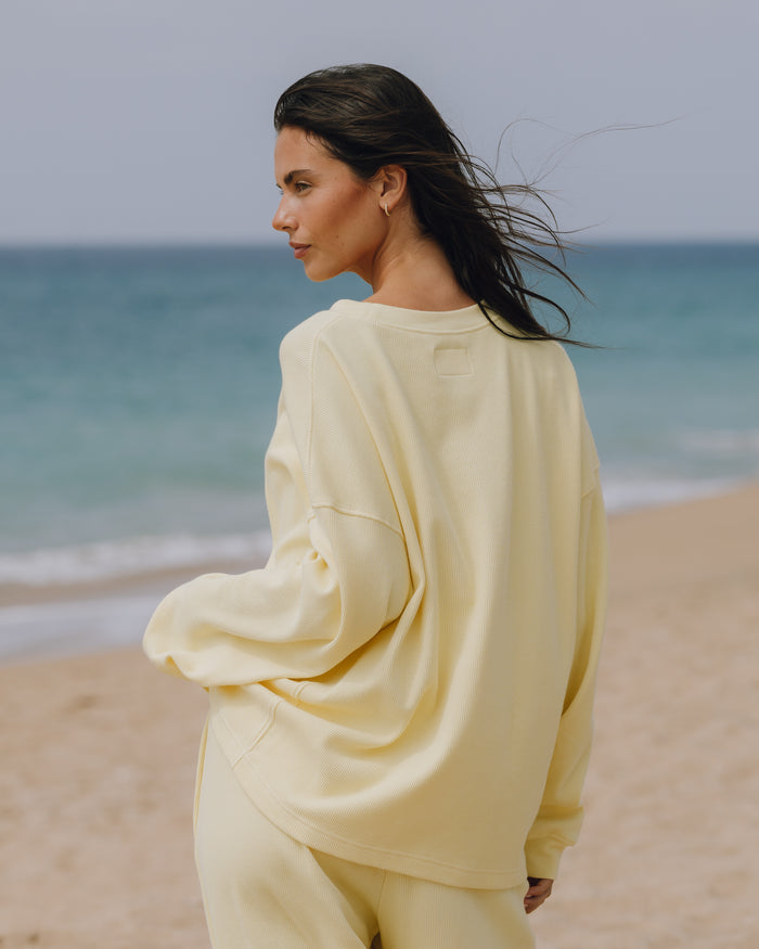 Oversized Sport Thermal - Lemonade with Monochrome Patch