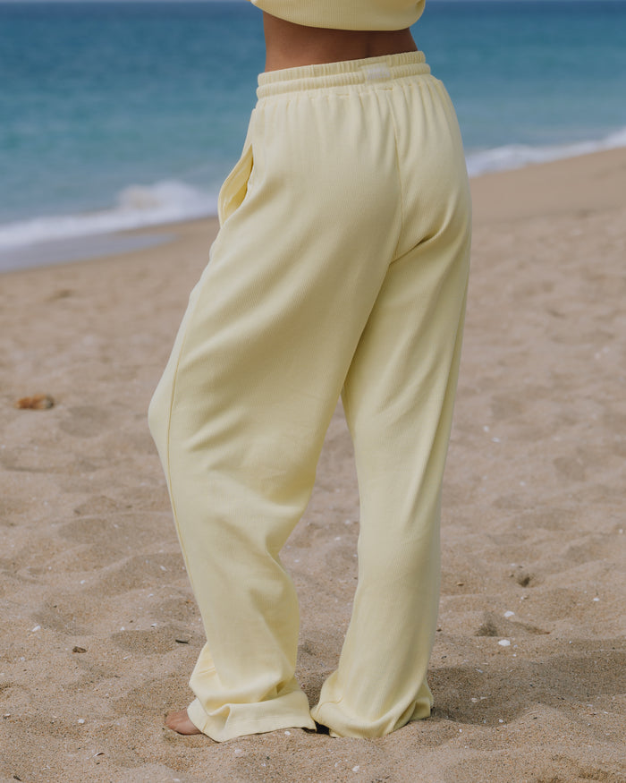 Thermal Resort Pants - Lemonade with Monochrome Patch