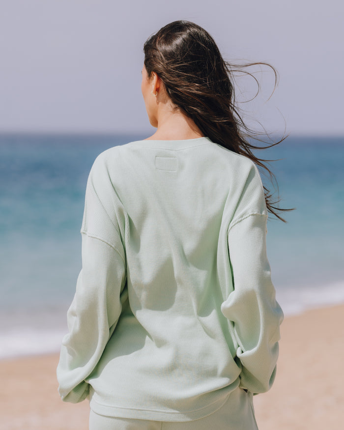 Oversized Sport Thermal - Mint with Monochrome Patch