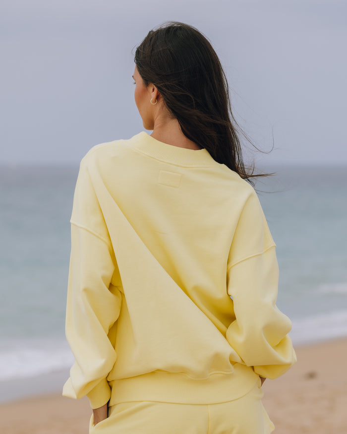 Vintage Sport Crew - Lemonade with Monochrome Patch