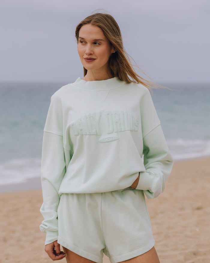 Vintage Sport Crew - Surf with Monochrome Patch