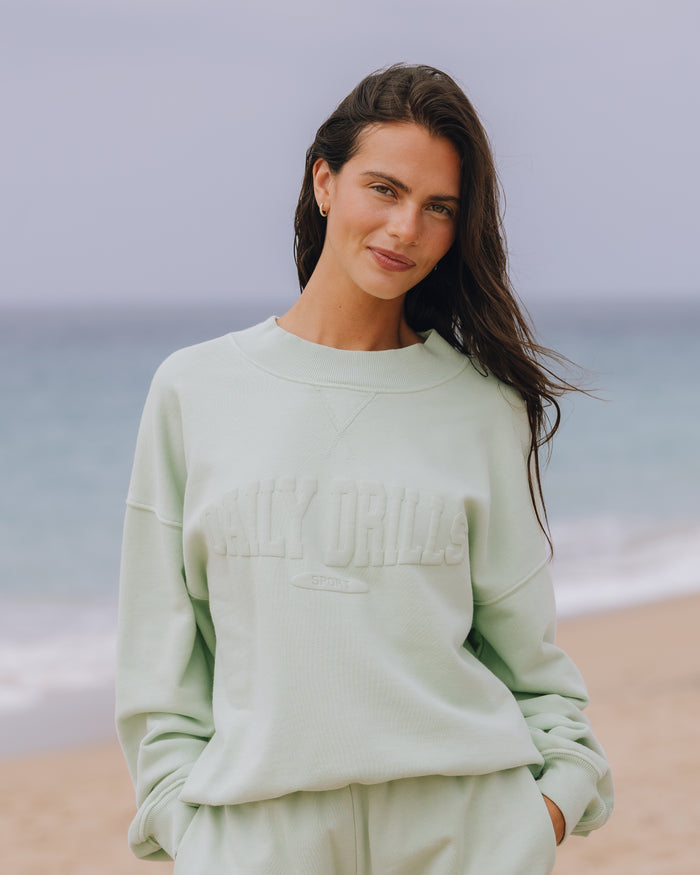Vintage Sport Crew - Mint with Monochrome Patch