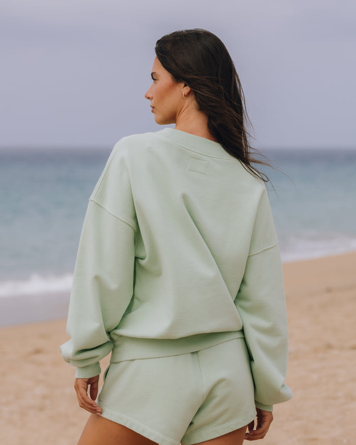Vintage Sport Crew - Mint with Monochrome Patch