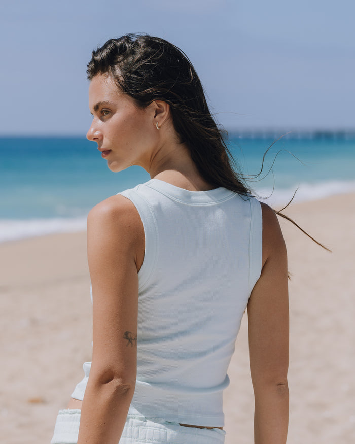 Logo Ribbed Tank - Surf
