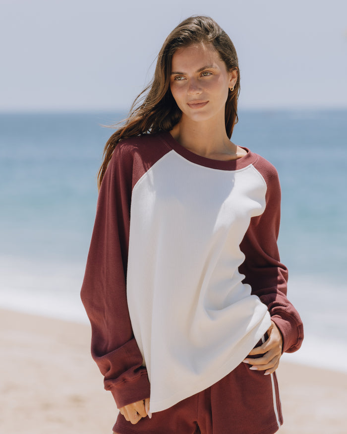 Oversized Raglan Thermal - Bodega + Cream