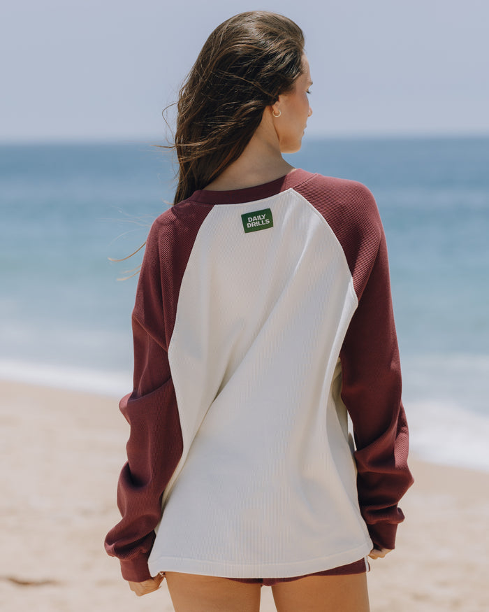 Oversized Raglan Thermal - Bodega + Cream