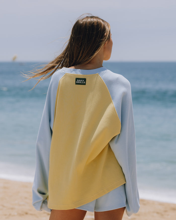 Oversized Raglan Thermal - Powder + Butter