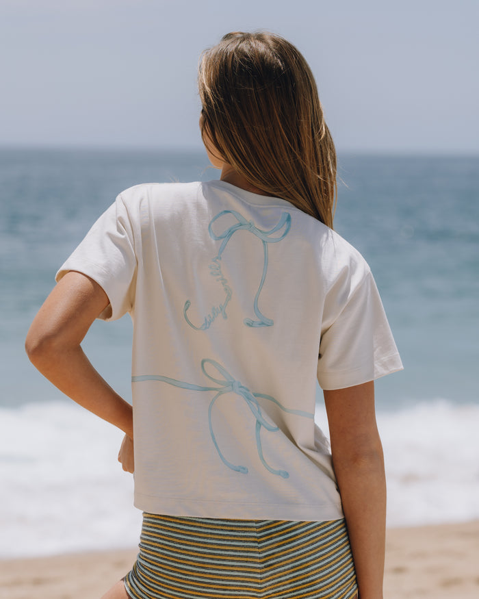 DD X Beach Week Bikini Boxy Tee - Cream