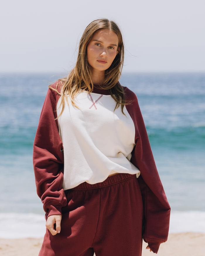 Heavyweight Vintage Raglan Crew - Bodega + Sand