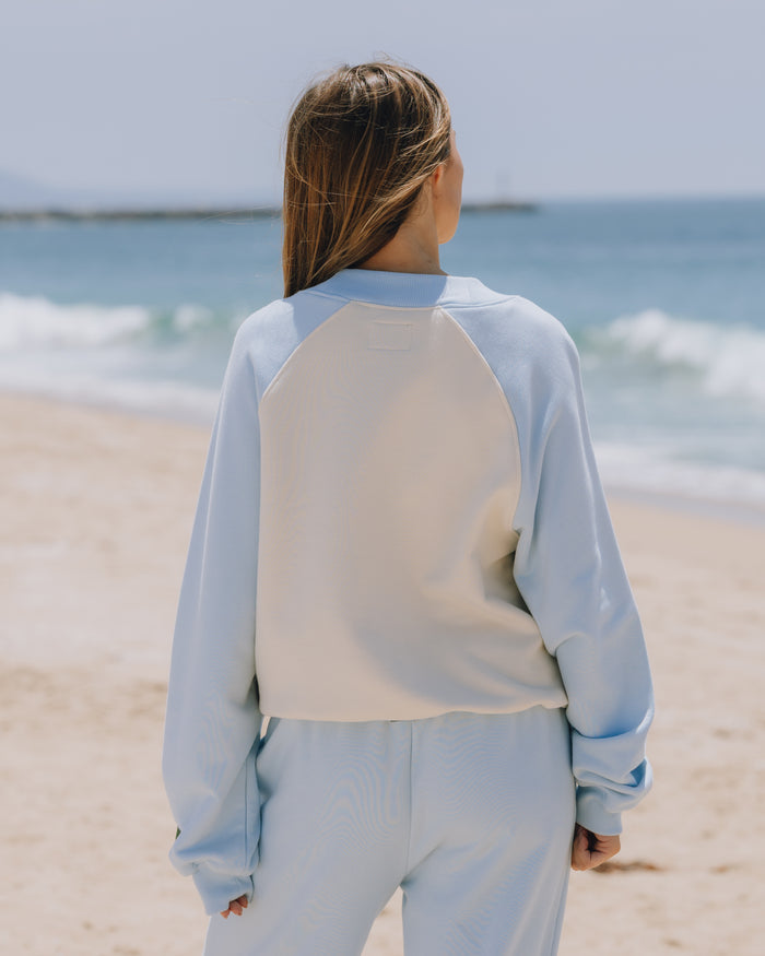 Heavyweight Vintage Raglan Crew - Powder + Sand