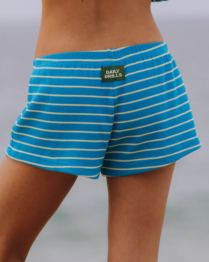 Thermal Micro Shorts - Tide + Lemonade Stripe