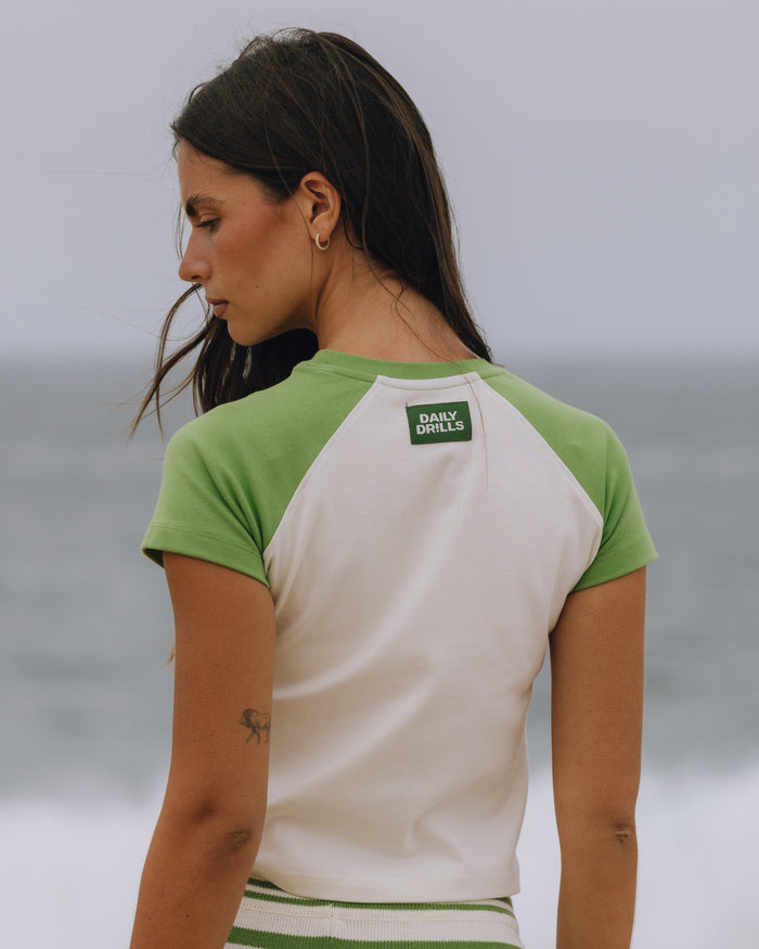 Raglan Everyday Tee - Lucky + Cream