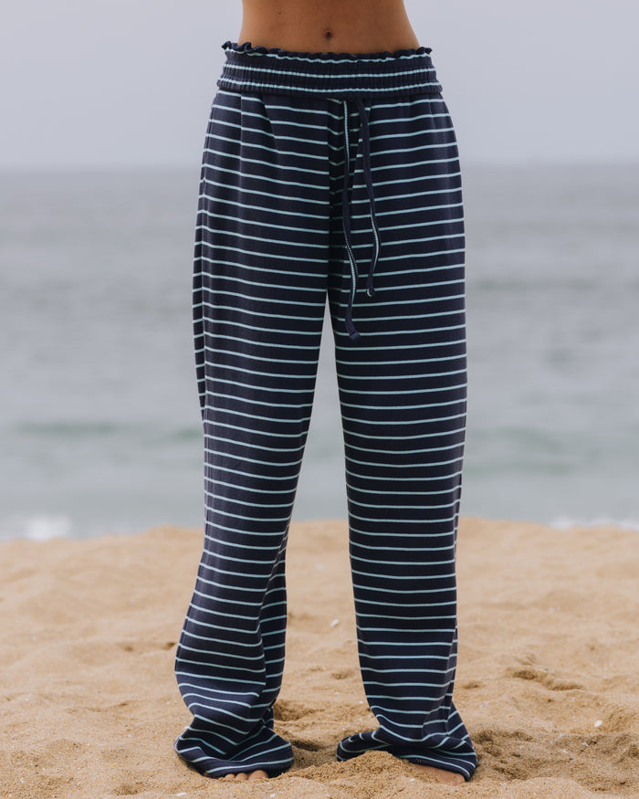 Thermal Resort Pants - Navy + Malibu Stripe
