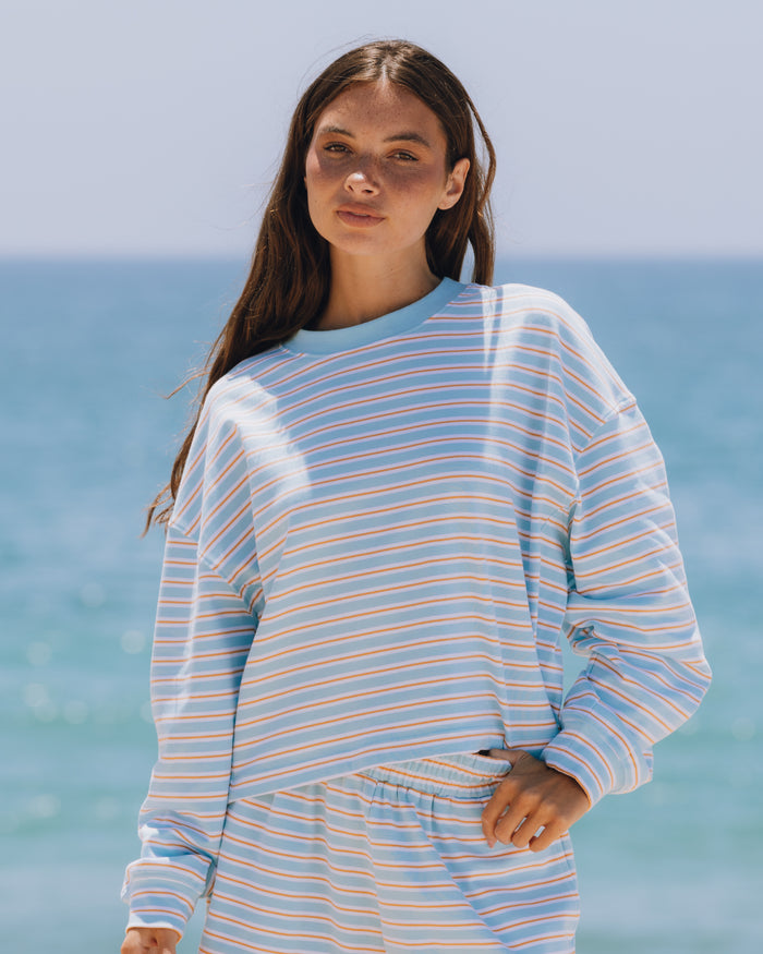 Striped Cotton Long Sleeve - Bondi Stripe