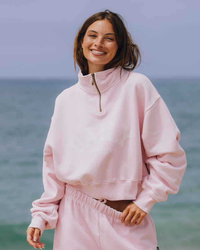 Heavyweight Funnel Neck Daily Quarter Zip - Cupid