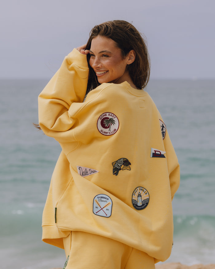 Heavyweight Oversized Out East Crew - Sunny