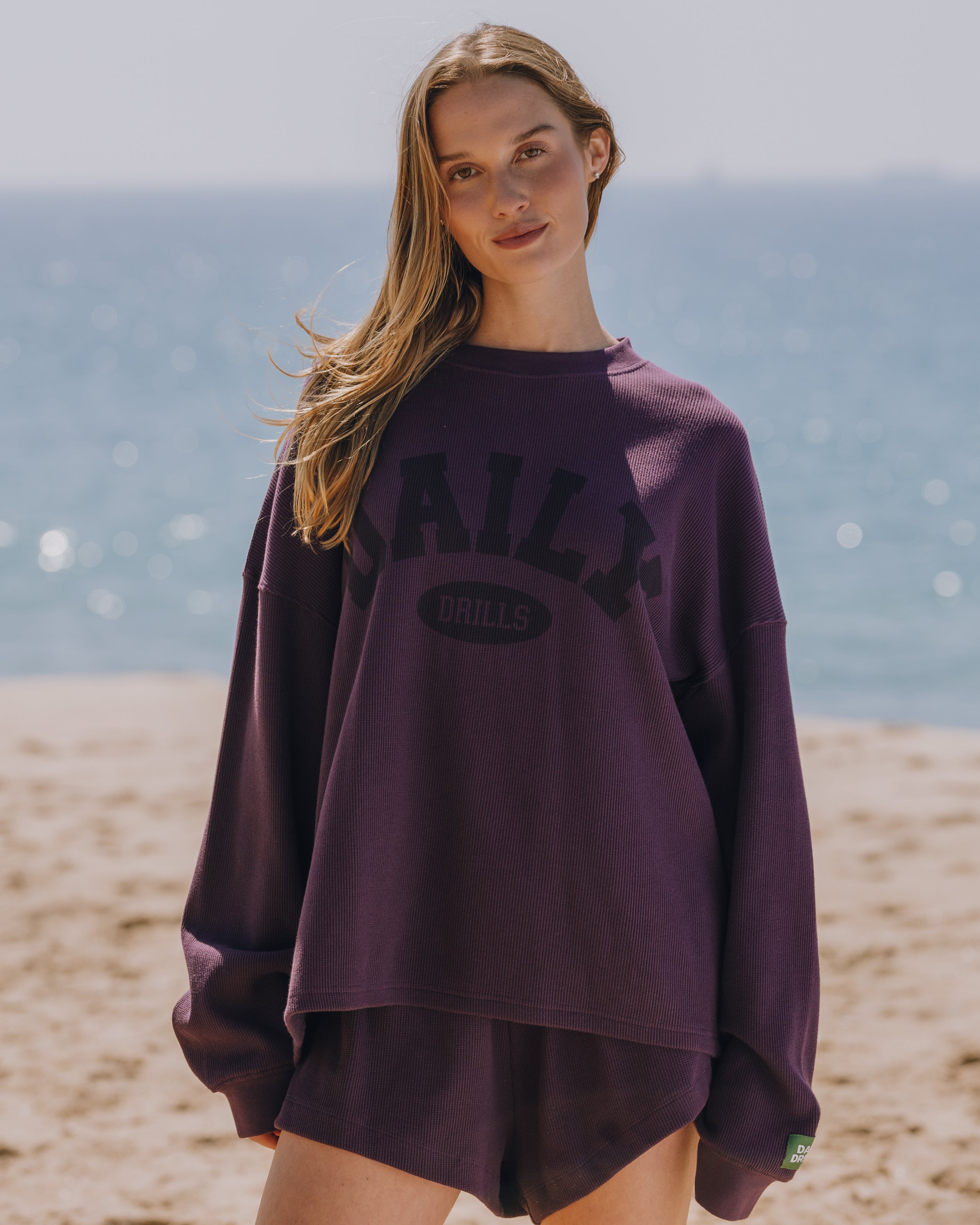 Oversized Daily Thermal - Plum
