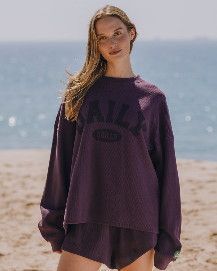 Oversized Daily Thermal - Plum