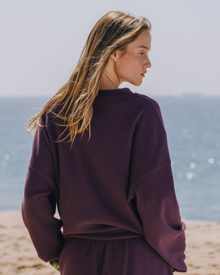 Oversized Daily Thermal - Plum