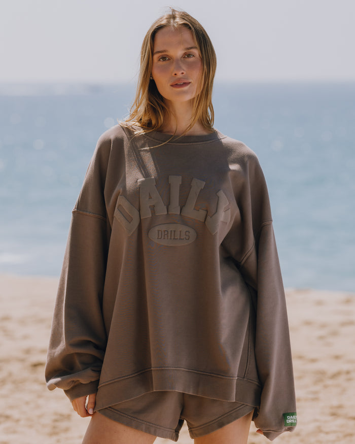 Oversized Daily Crew - Mocha