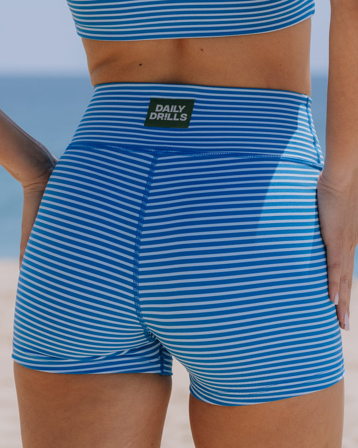Play! Shortie Shorts - Powder + Cobalt
