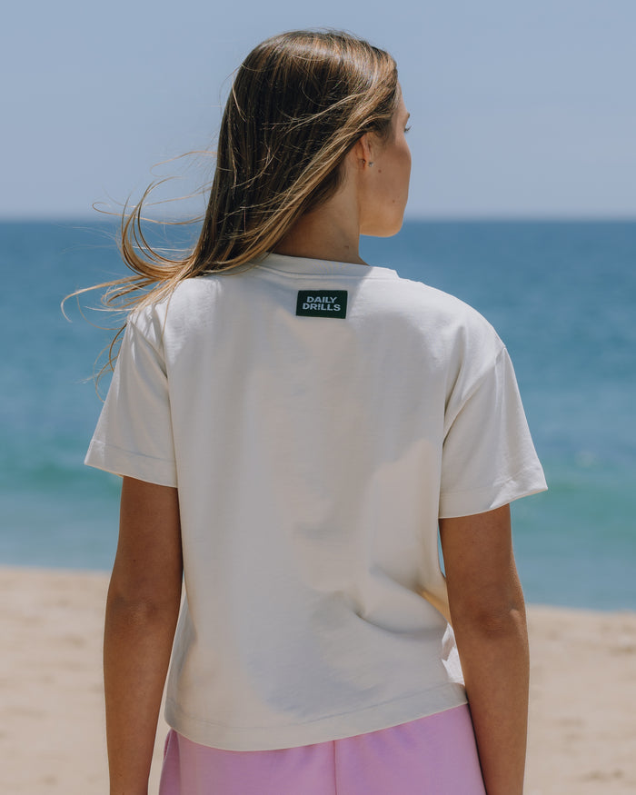 SoCal Boxy Tee - Cream