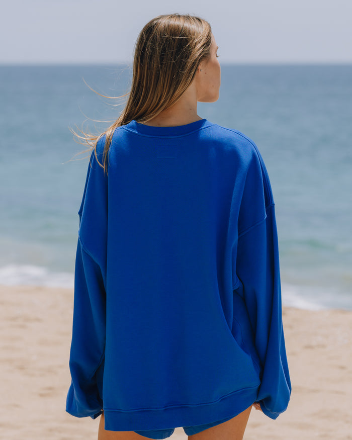 Oversized Vacation Crew - Cobalt