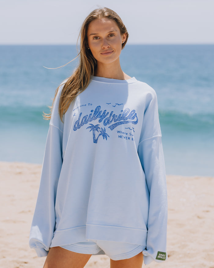 Oversized Vacation Crew - Powder