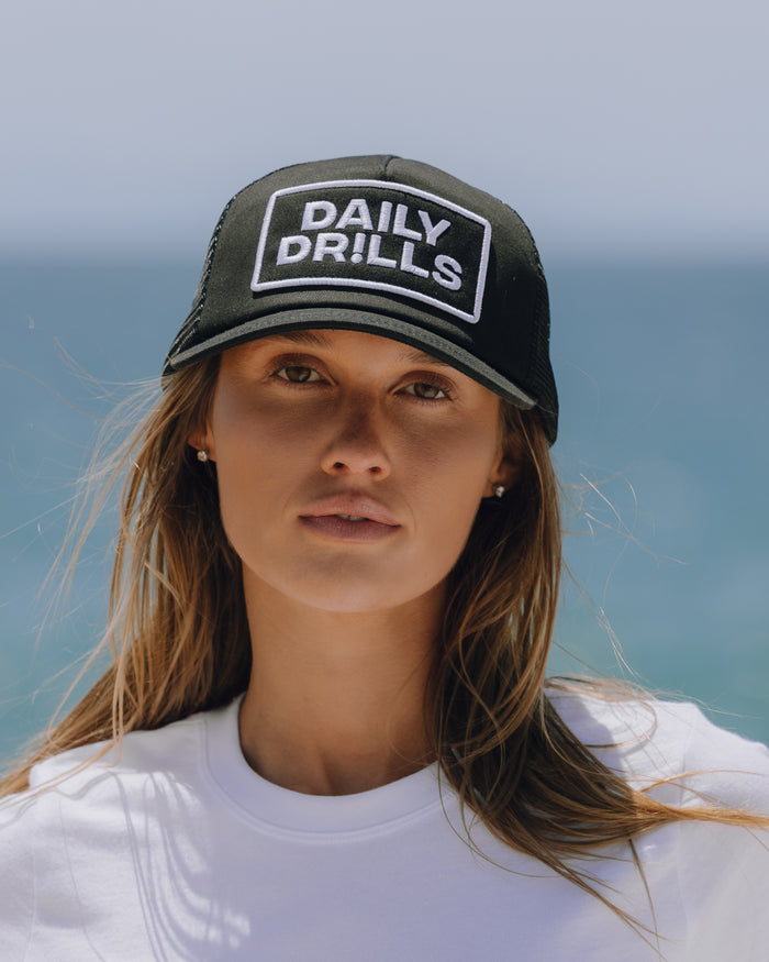 Patch Trucker Hat - Black