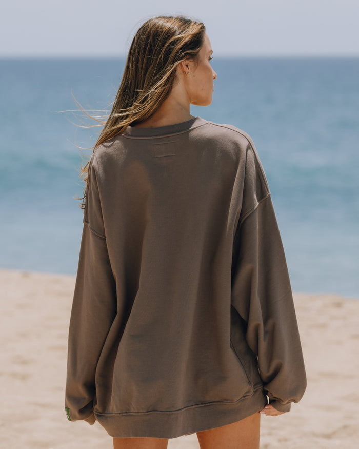 Oversized Vacation Crew - Mocha