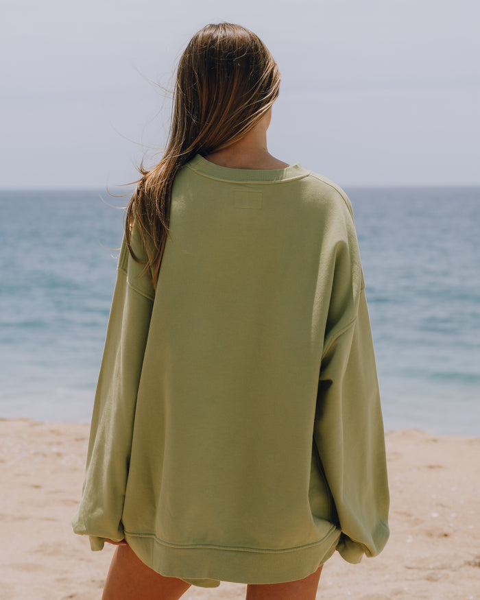 Oversized Vacation Crew - Matcha