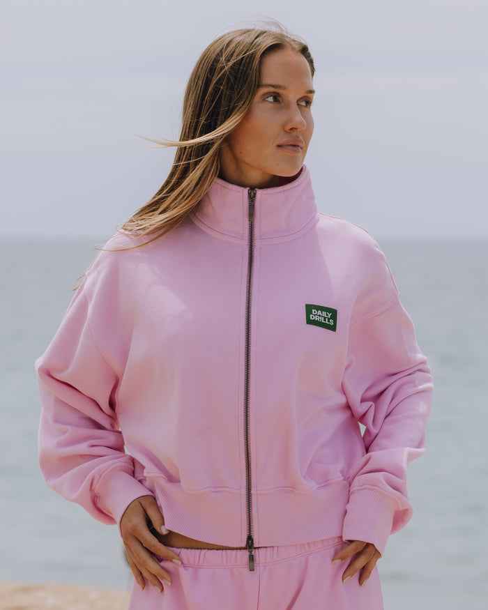 Funnel Neck Double Zip - Taffy