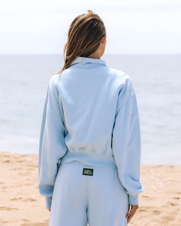 Funnel Neck Double Zip - Powder