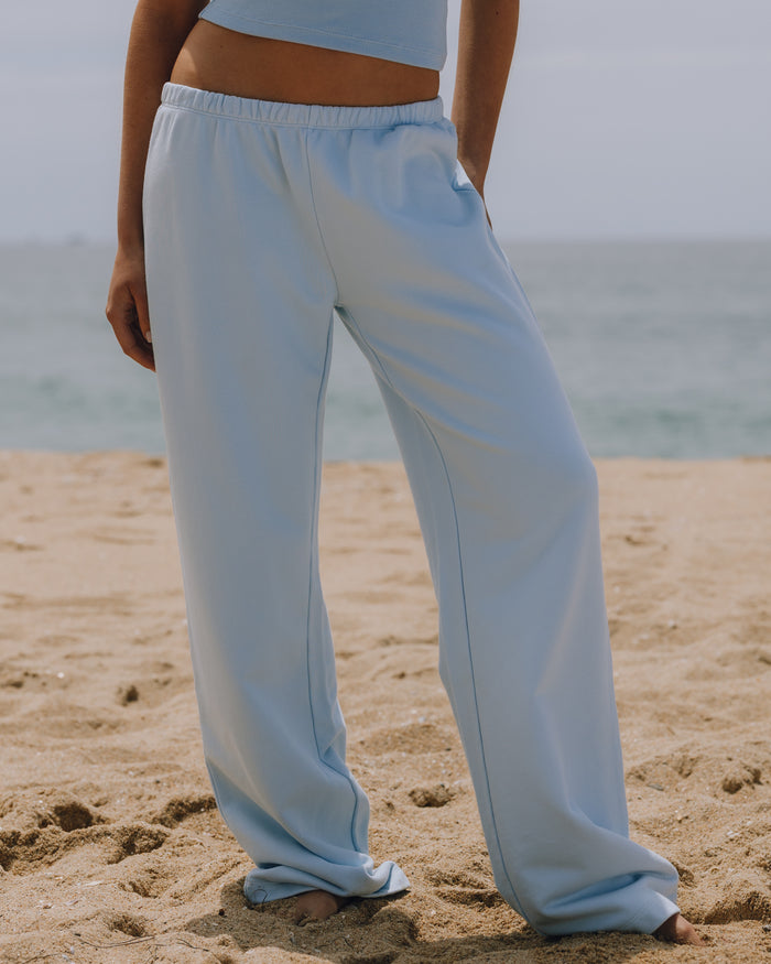 Low Rise Sweatpants - Powder