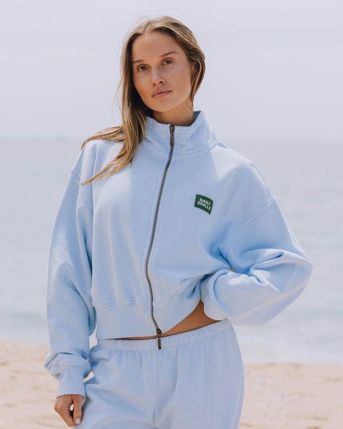 Funnel Neck Double Zip - Powder