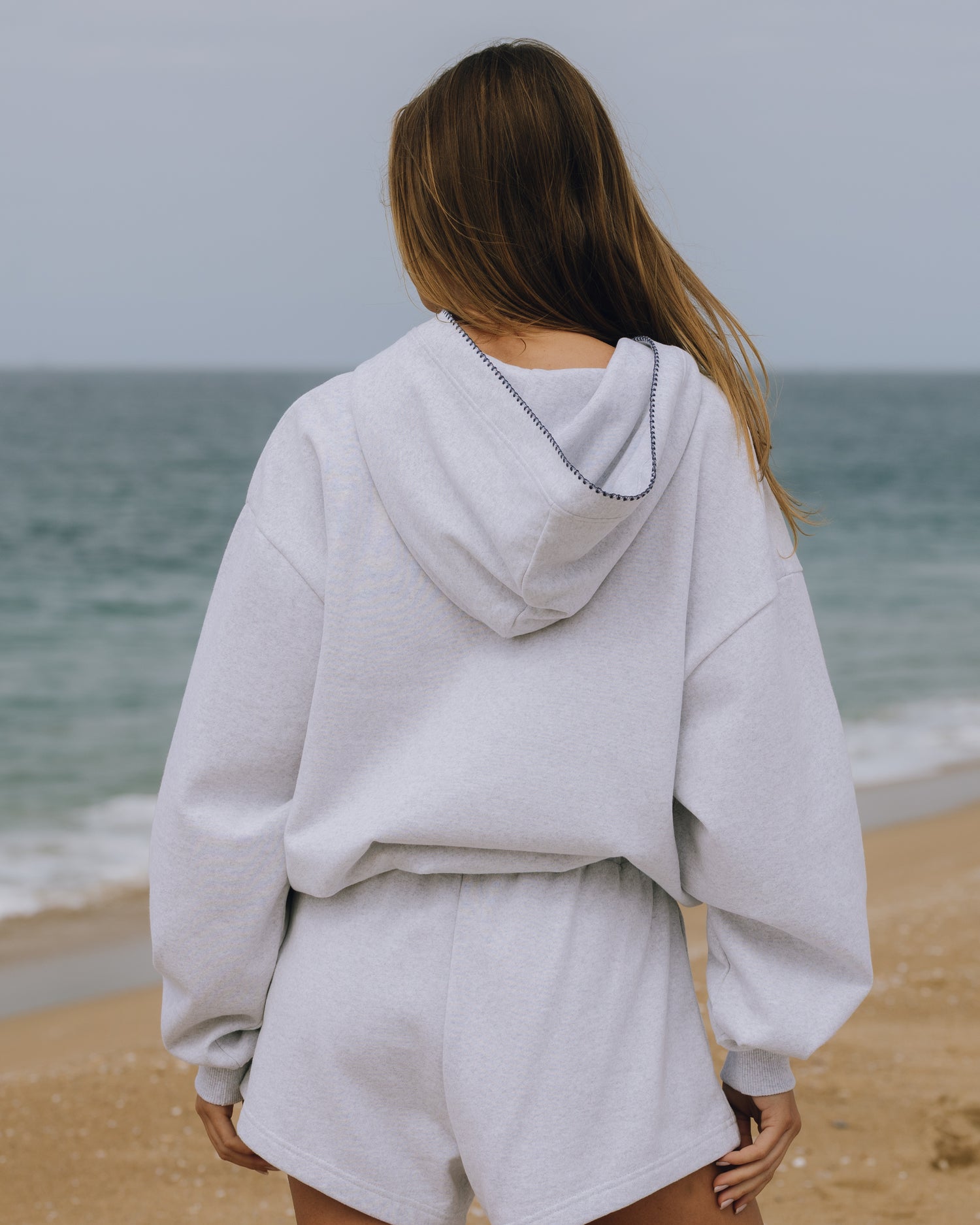 Fleece Americana Zip Hoodie - Heather Grey – shopdailydrills
