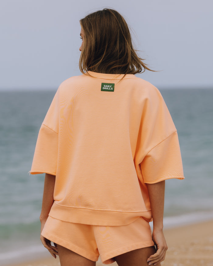 Cropped Sleeve Crew - Spritz