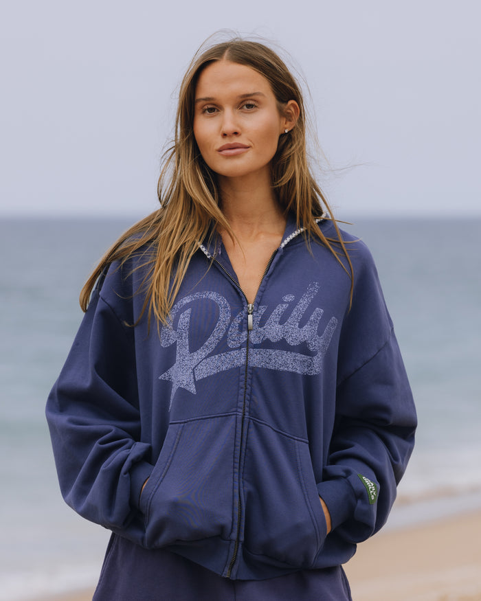 Americana Zip Hoodie - Navy