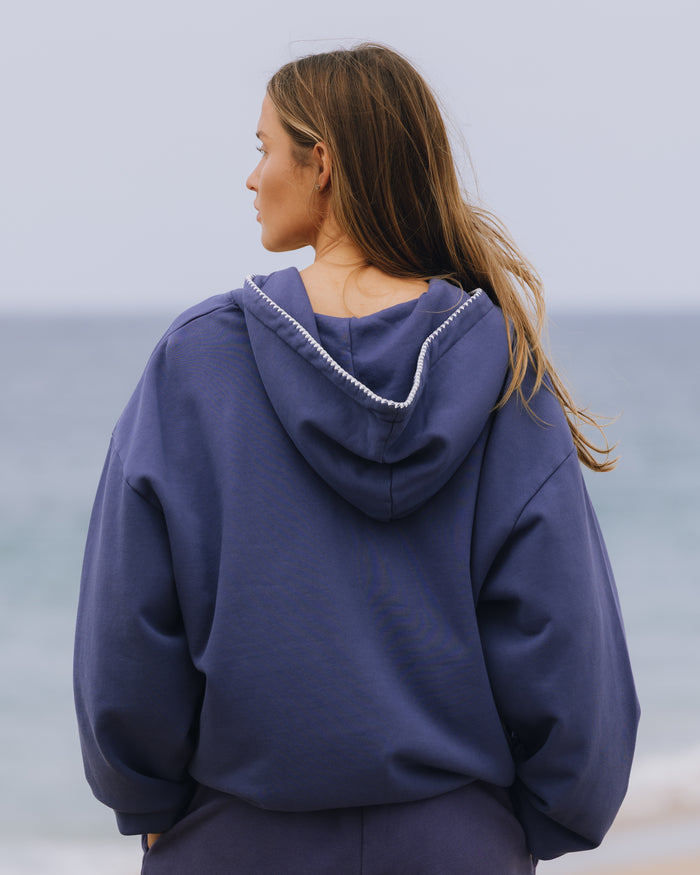 Americana Zip Hoodie - Navy