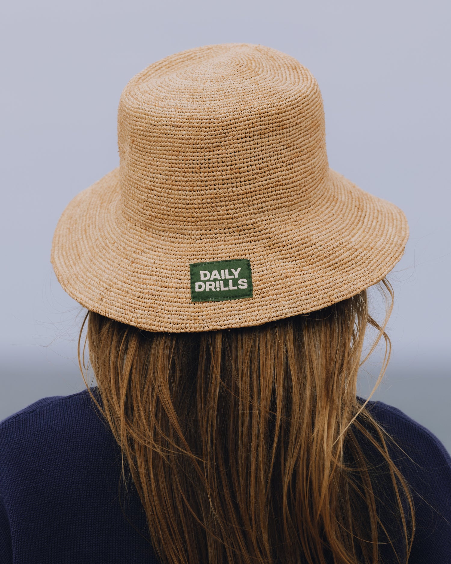 Daily Drills Summer Bucket Hat - Natural Straw Summer Bucket Hat – shopdailydrills main image 3