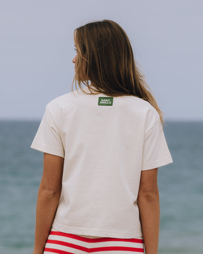 Lakeside Boxy Tee - Cream