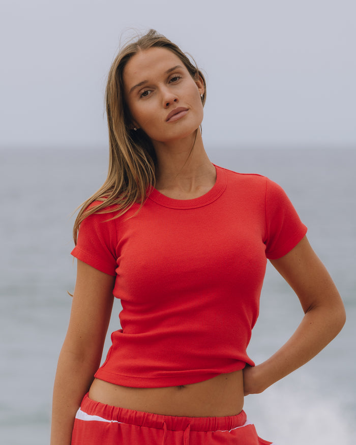Ribbed Baby Tee - Heart